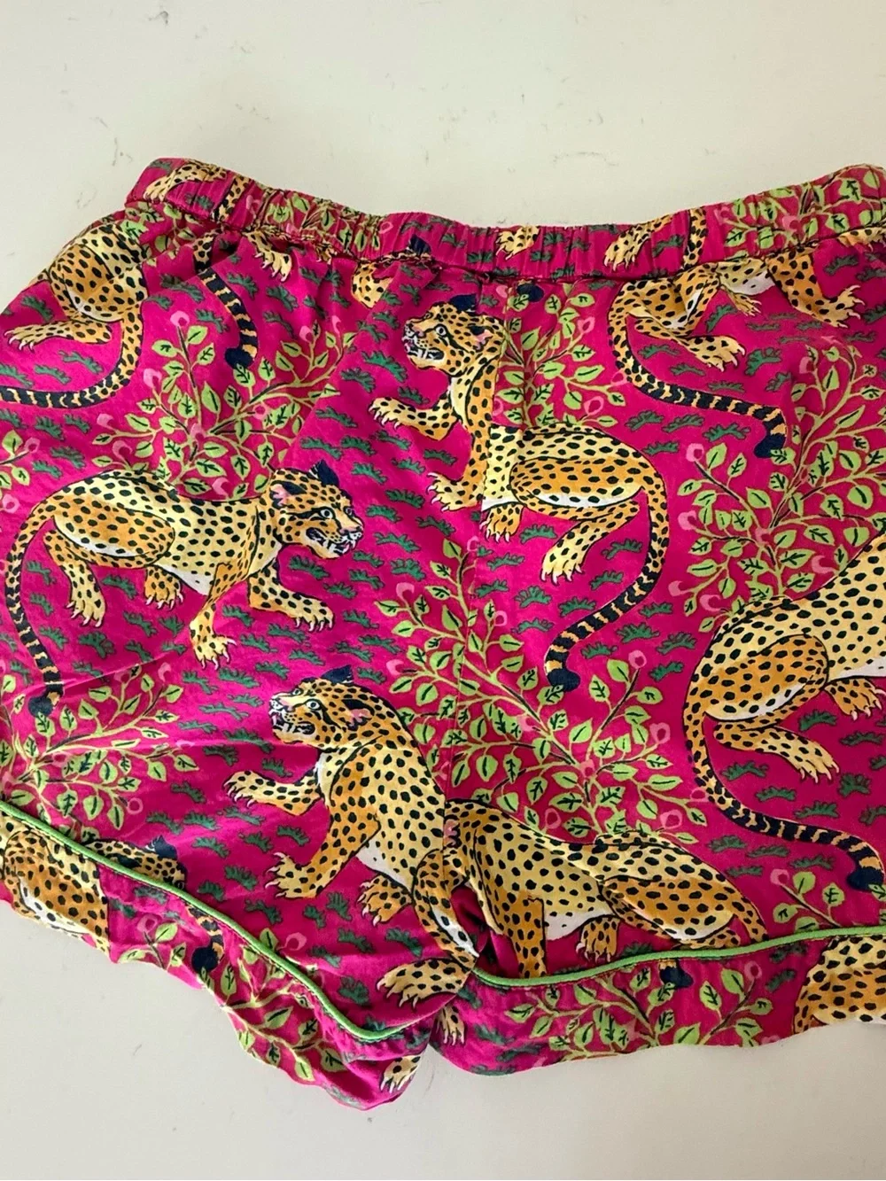 Print Fresh Pajama Set Womens XS Pink Bagheera Leopard 100% Organic Cotton